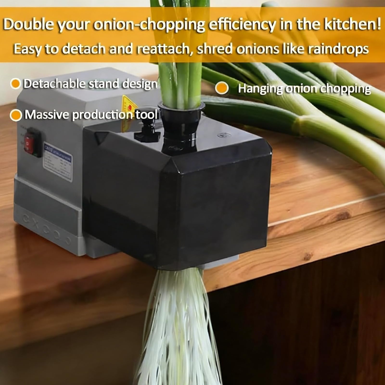 Rallador y picador eléctrico de verduras, alto rendimiento, funcionamiento continuo para cocinas domésticas y restaurantes