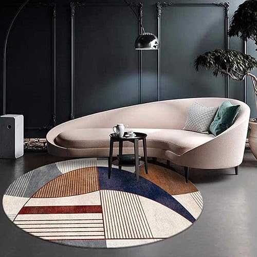 Miniatura 3 de ZZBBZZ-YJ Contemporary Round Rug 80cm 100cm 120cm 140cm 160cm 180cm 200cm Home Circular Carpet Bedroom Bedside Blanket Carpet Rugs (Size  Diameter