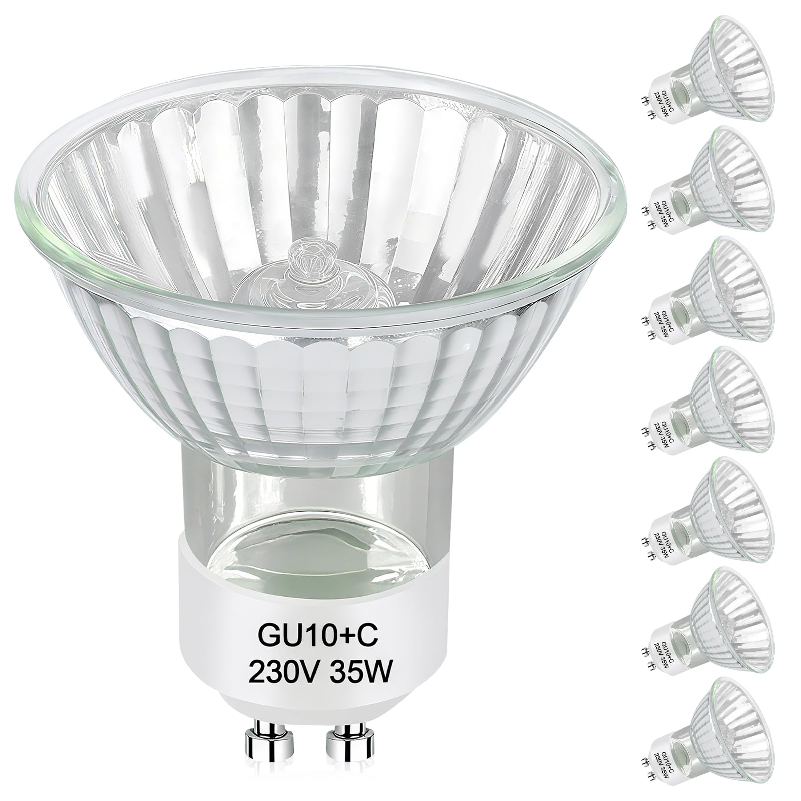 Givurao GU10 Halogen Leuchtmittel 35W, 8 Stück GU10 230V 35W Halogenlampen Dimmbar Warmweiß 2700K Halogen Glühbirne für Wachswärmer, Scheinwerfer, Schienenlicht, kerzenwärmer licht