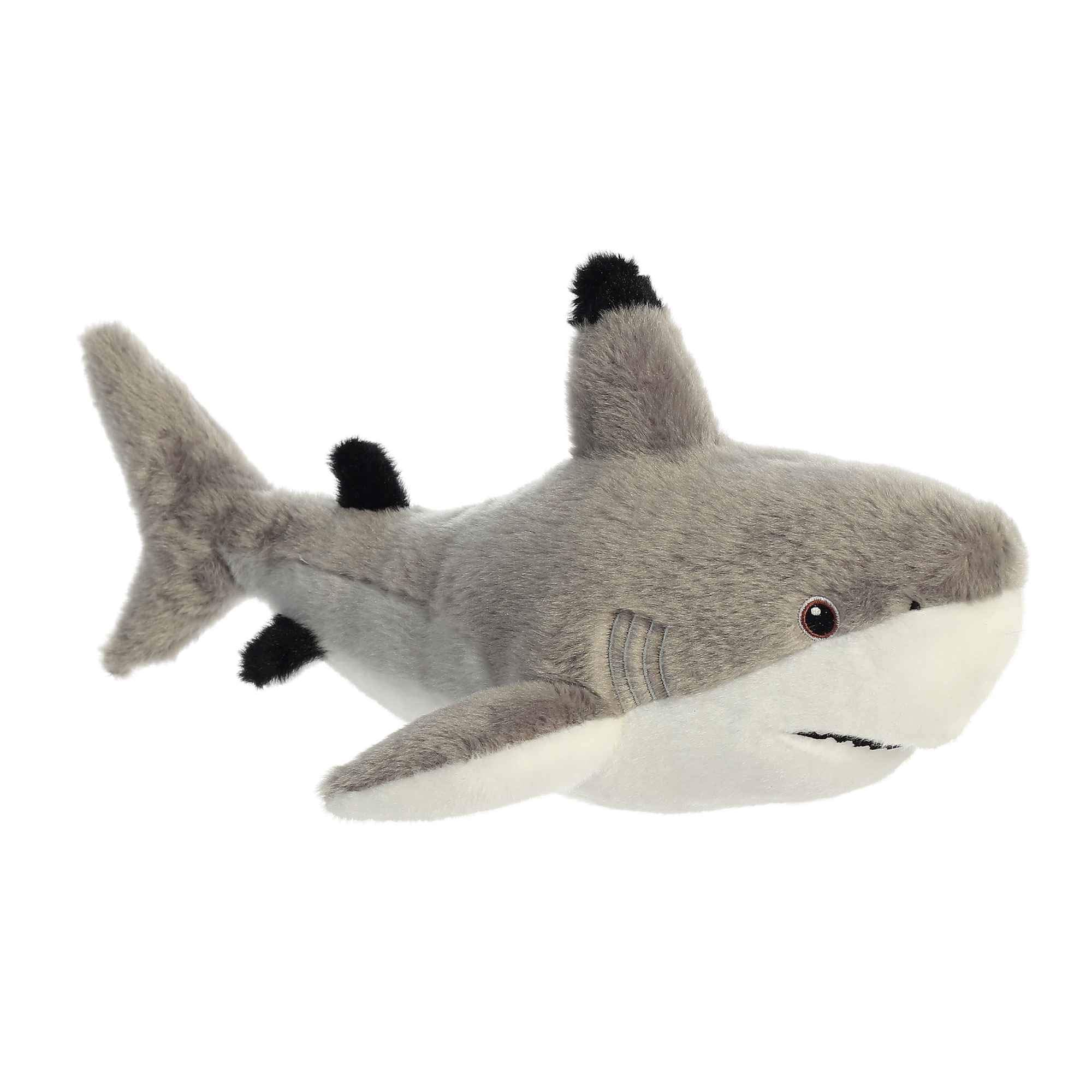 Aurora® Eco-Friendly Eco Nation™ Blacktip Shark wypchane zwierzę - świadomość środowiska - materiały z recyklingu - szary 38 cm