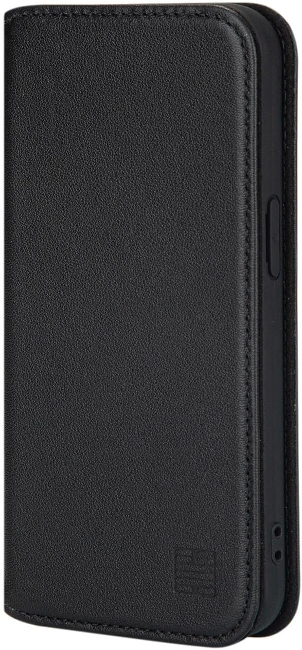 32nd Classic Series 2.0 - Real Leather Book Wallet Flip Case Cover for iPhone 16e (2025), with RFID Blocking Card Slot, Magnetic Closure and Built in Stand - Black