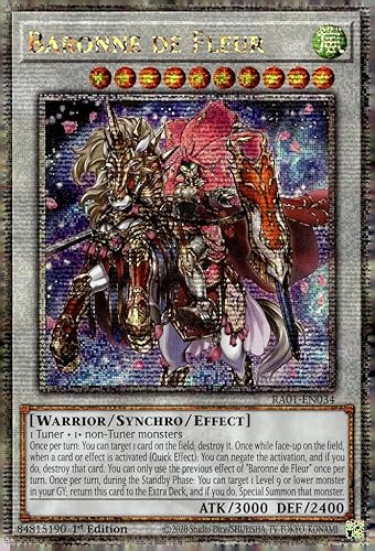 Baronne de Fleur (Quarter Century Secret Rare) - RA01-EN034 - Cuarto de siglo secreto raro - 1ª edición