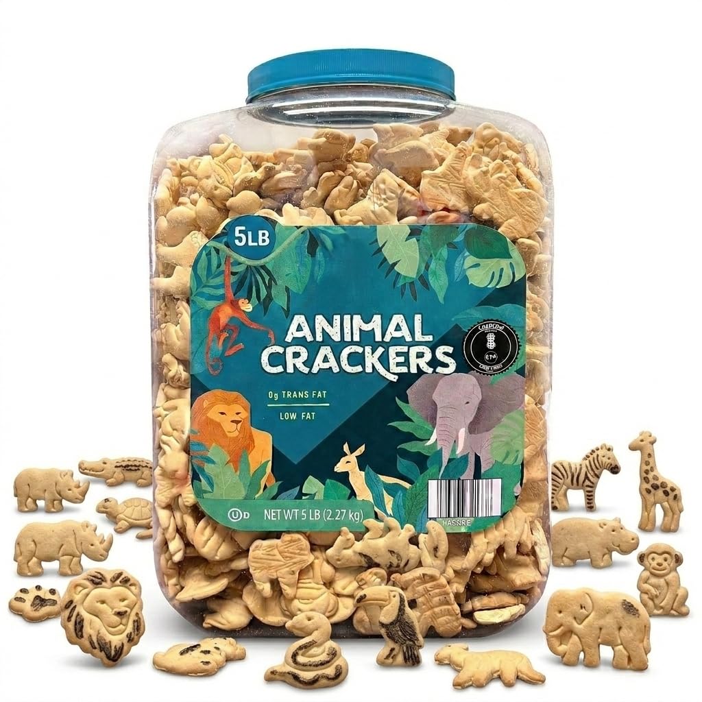Animal Crackers Cookies, 5 lb, Galletas Crujientes