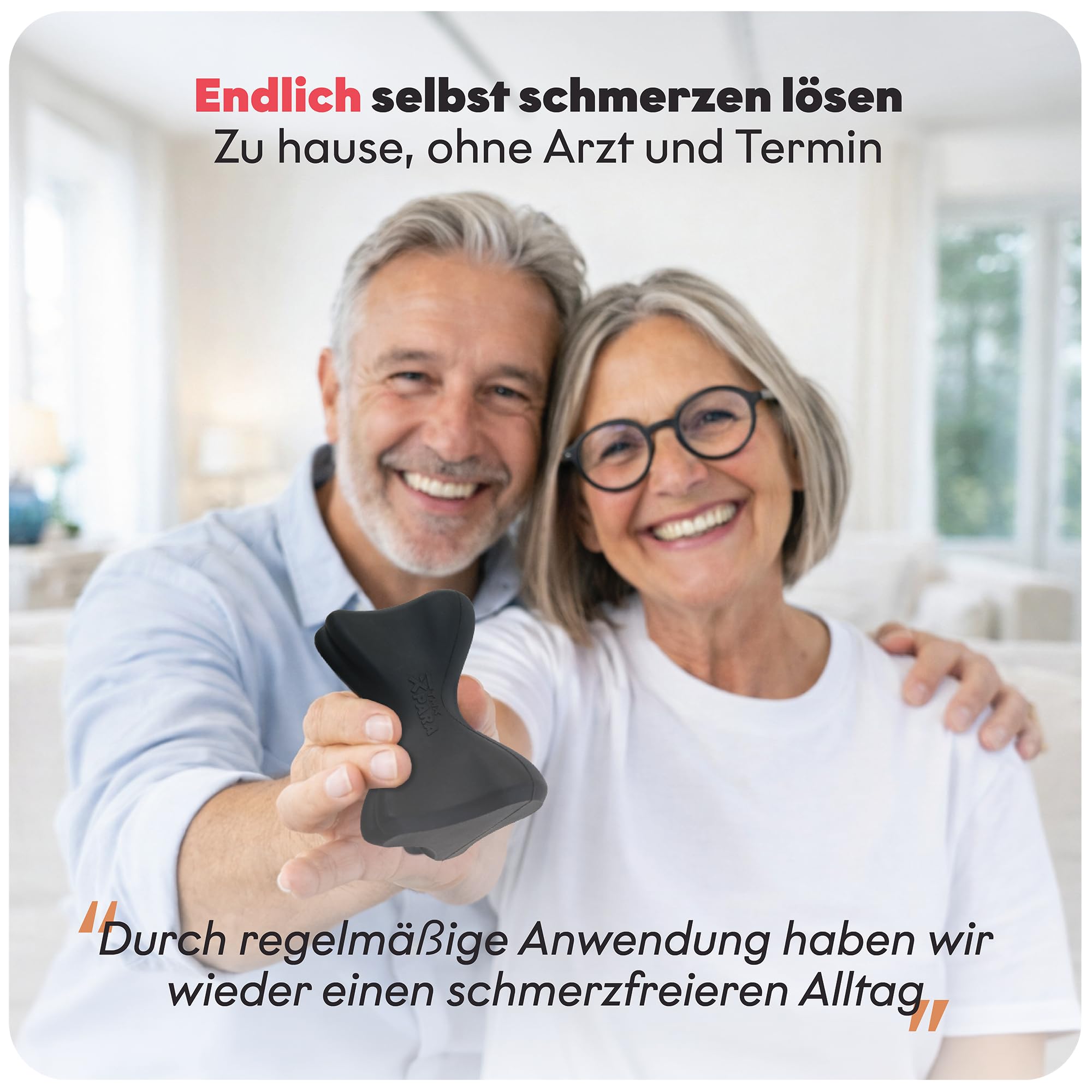 TMX® PARA Rückentrigger gegen Rückenschmerzen | Rückentrainer für Lendenwirbelsäule & Brustwirbelsäule | Akupressur Tool bei Verspannungen, Hexenschuss & Bandscheibe | Triggerpunkt Drücker