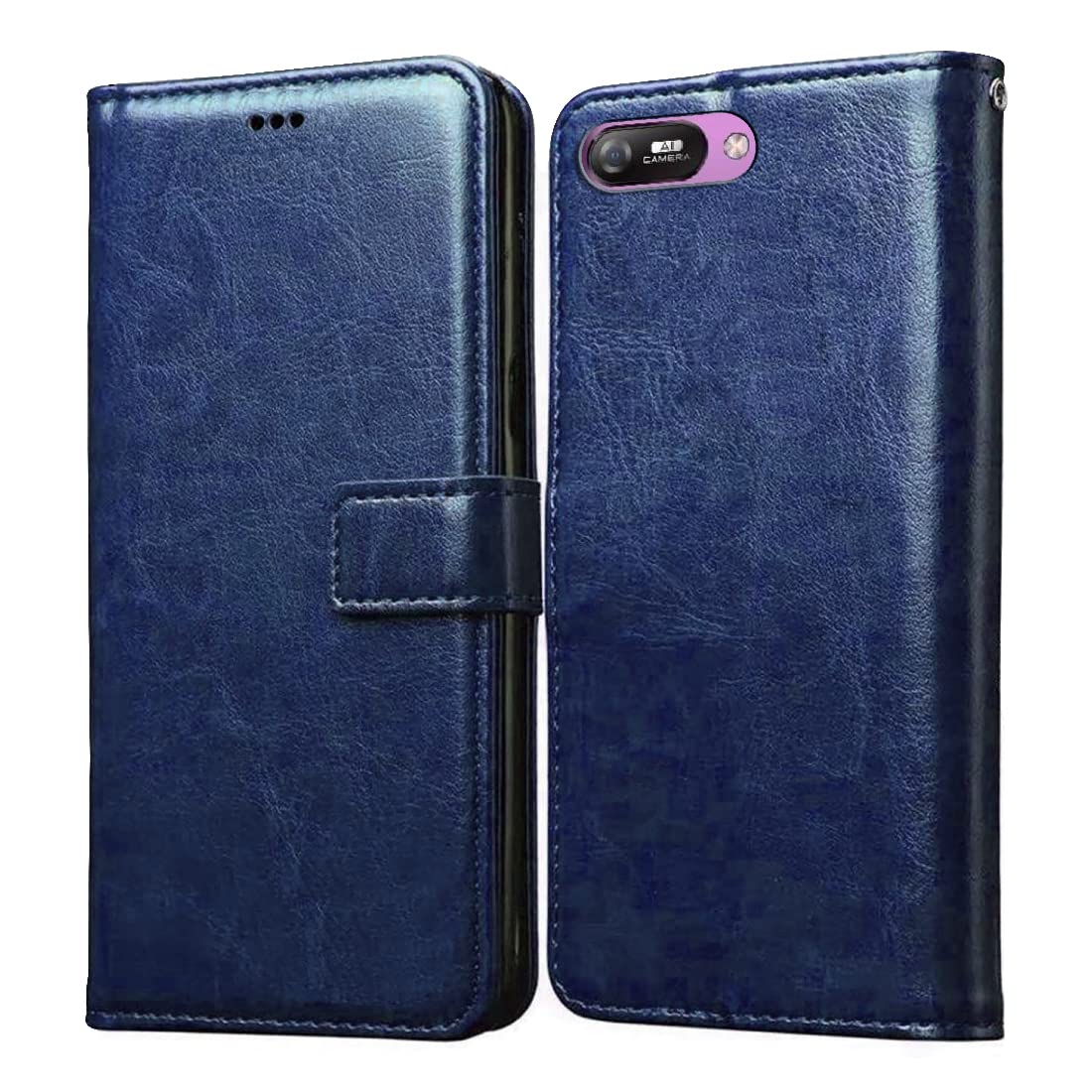 Casotec Flip Cover for Itel A25 Pro | Premium Leather Finish | Inbuilt Pockets & Stand | Flip Case for Itel A25 Pro (Blue) (B09PG262TG) Amazon Price History, Amazon Price Tracker