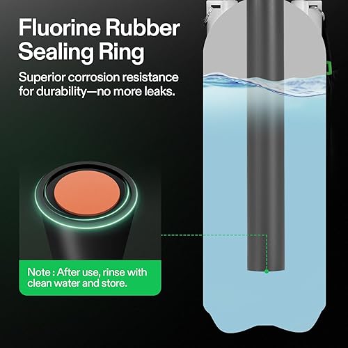 Miniatura 3 de VIVOSUN Pulverizador de bomba de 2.1 galón8L, rociador de agua de jardín para plantas, malezas y cuidado del césped, con 3 boquillas, manguera de 50