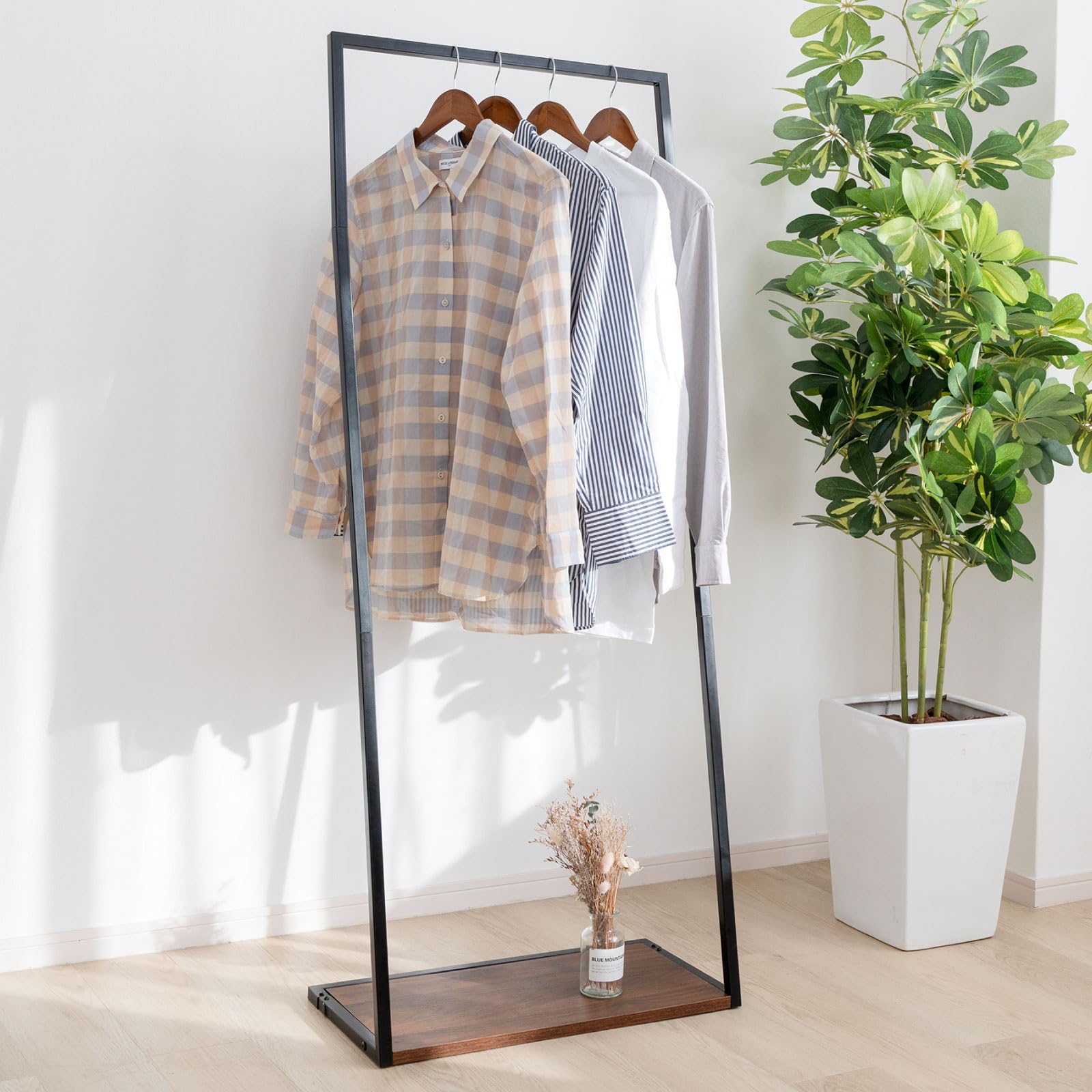 Amazon｜【掛ける×置く】ハンガーラック ハイタイプ 幅45cm×高さ150cm