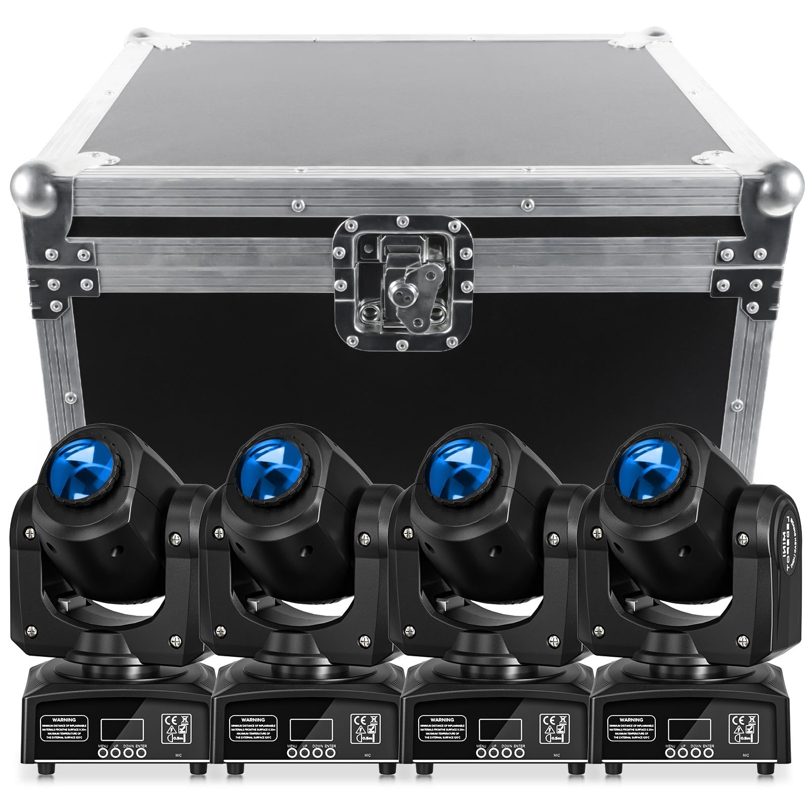 Flight Case per 4 pezzi Luce da Palco Beam LED 30W Flightcase 42 x 38 x 36 cm