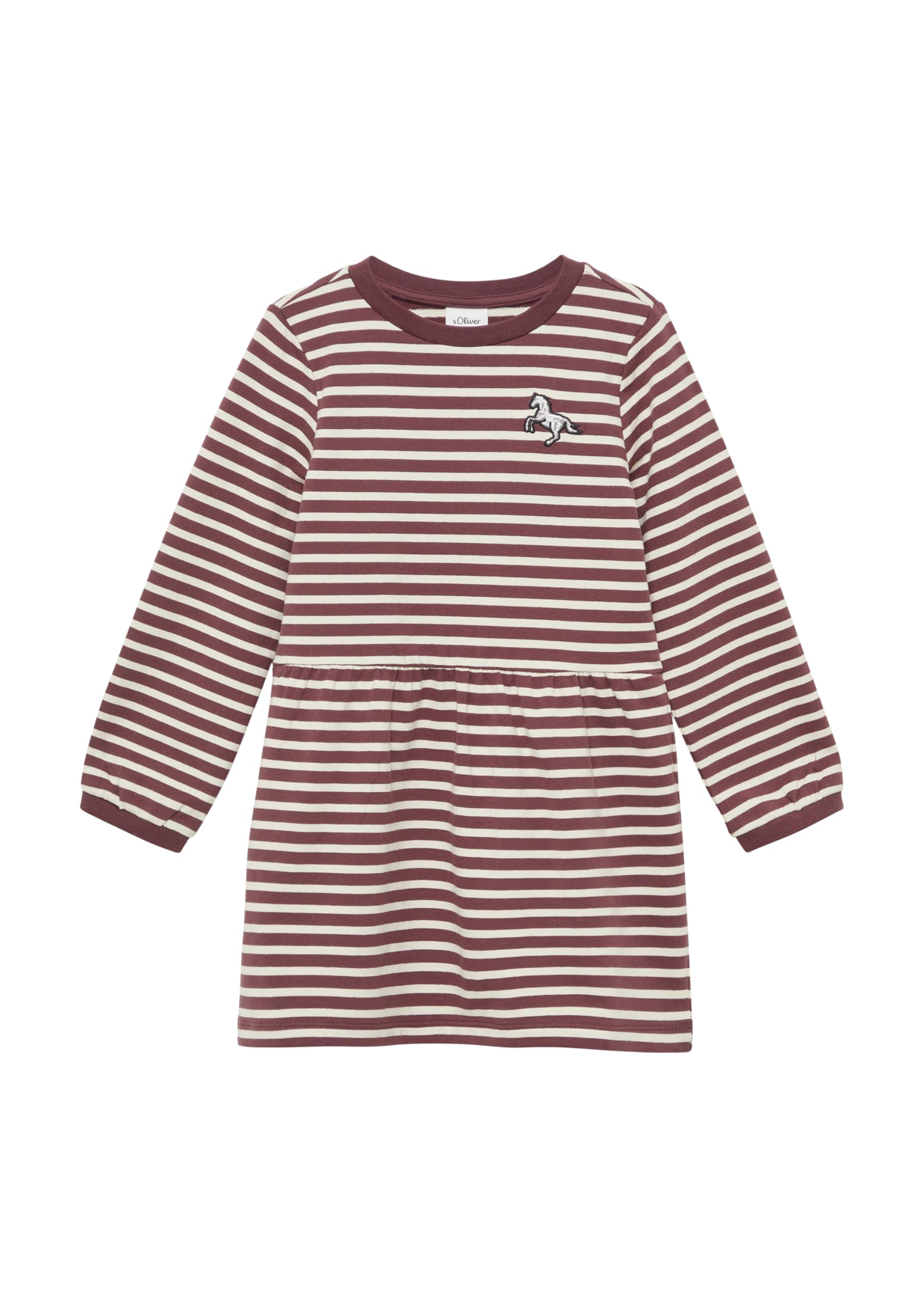 s.Oliver Leichtes Sweat-Kleid mit glitzerndem Stickerei-Detail