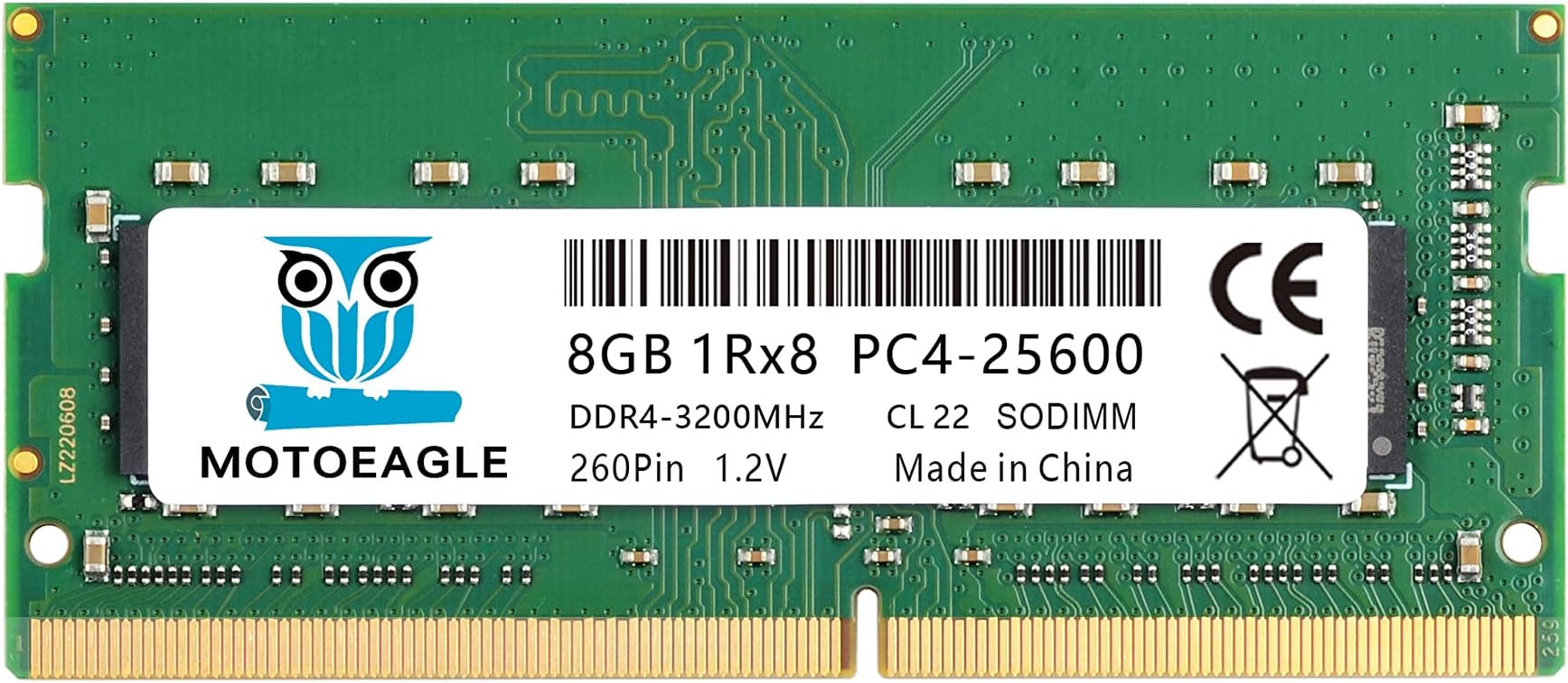 SK Hynix Memoria RAM de 8 GB SODIMM DDR4 3200 MHz PC4 1Rx16 HMAG68EXNSA051N OEM Bulk