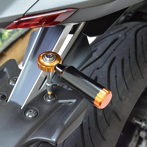 Miniatura 8 de UNICHE Miniherramienta de trinquete continuo de bicicleta con función reversible. Kit de reparación multiherramienta para bicicletas de carretera y