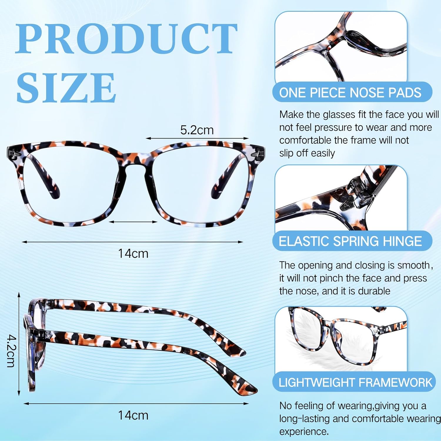 Jerify 18 Pack Blue Light Glasses for Woman Men, Fashion Bluelight Blocking Glasses for Computer Use Gaming Work, Anti Eyestrain (6 Colors) - Image 2