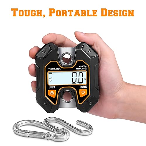 Miniatura 10 de Fuzion Báscula de grúa resistente – 660 libras, cuerpo de aluminio, gancho de acero inoxidable, pantalla digital grande, básculas colgantes