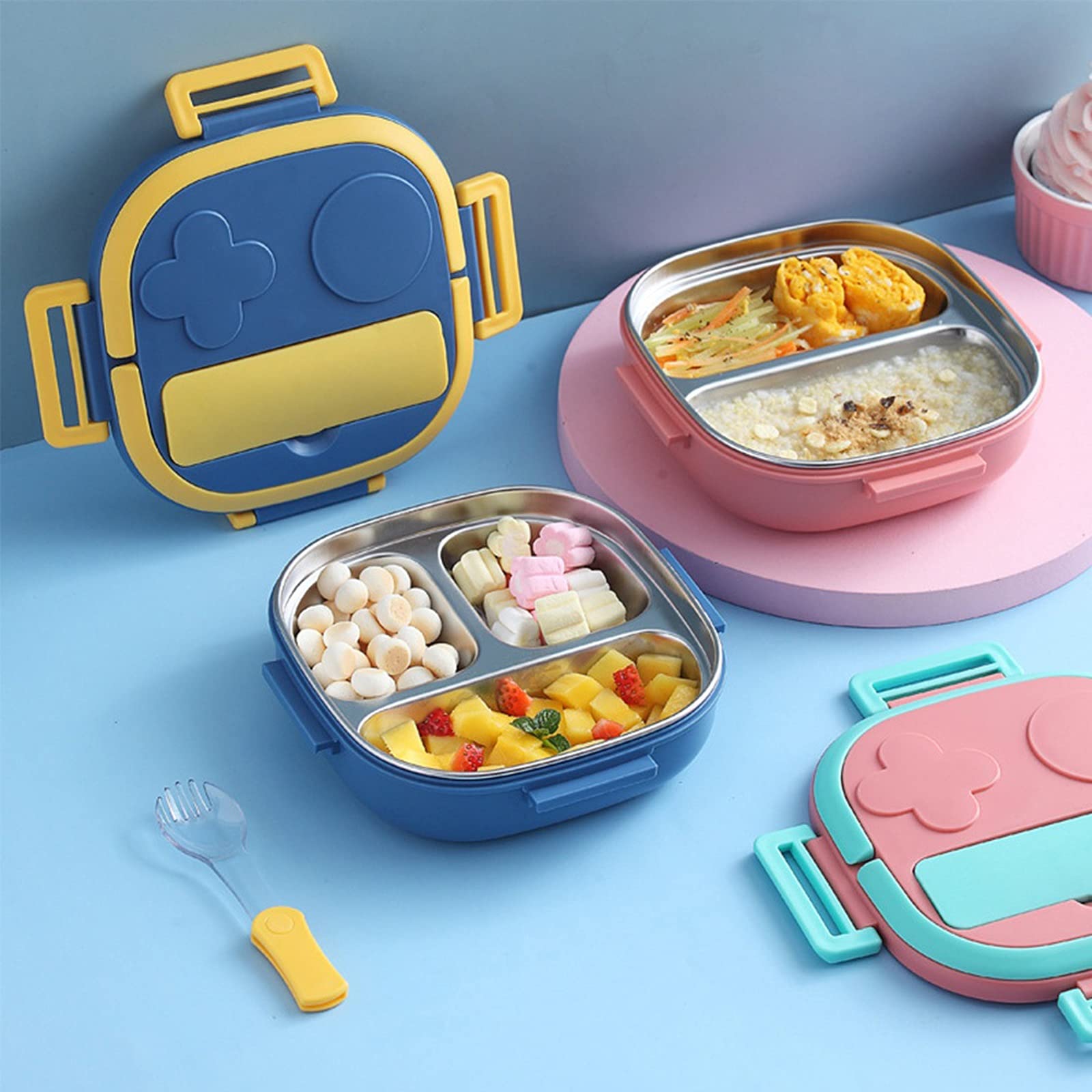 Koszyk do przechowywania zakupów, sklep detaliczny, kosz piknikowy, pudełko na lunch, pokrywka 550 ml na przekąski podróżne pojemnik ze stali nierdzewnej na zewnątrz piknik do przechowywania żywności