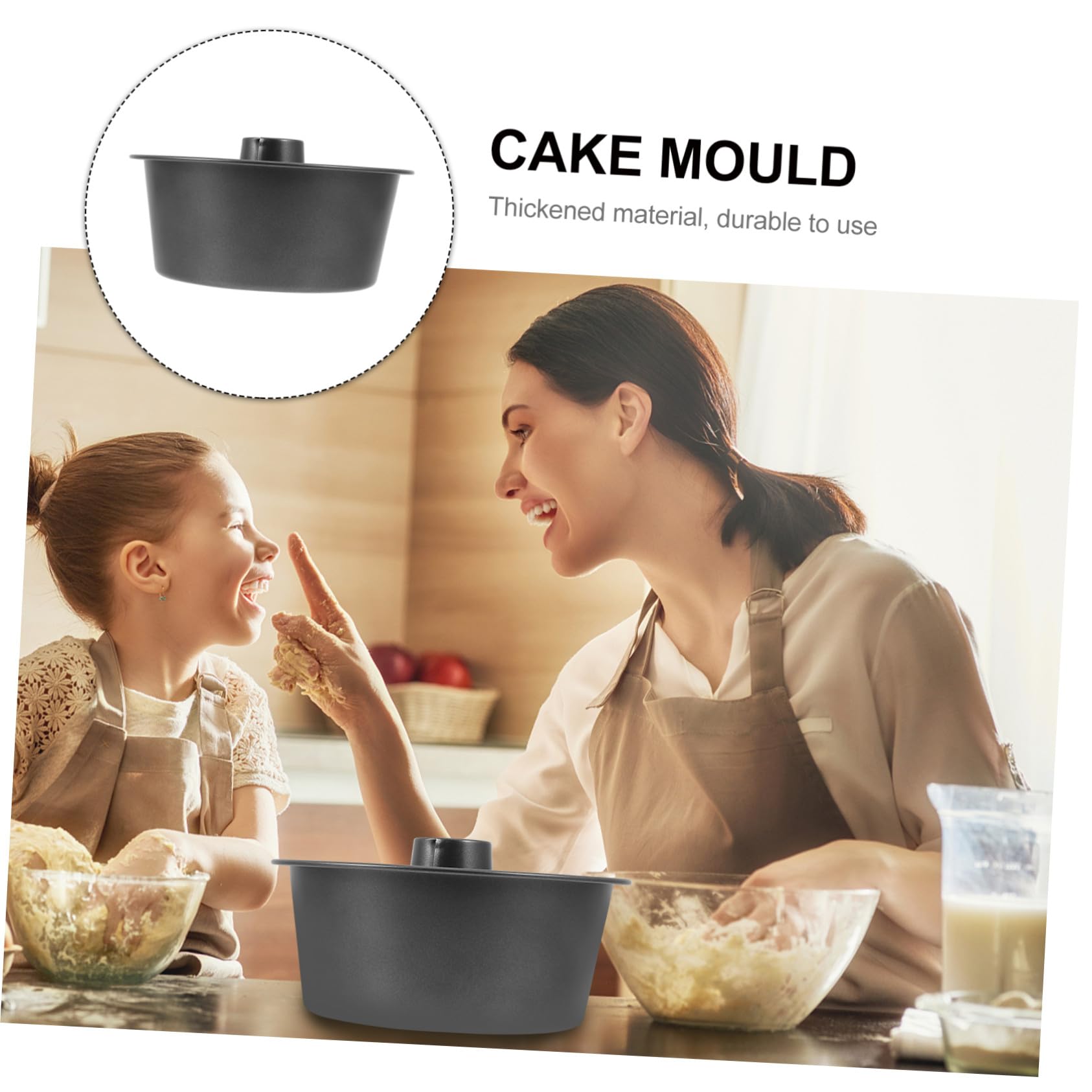 Moule à Gâteau Creux Rond Fête Halloween en Acier au Carbone Noir