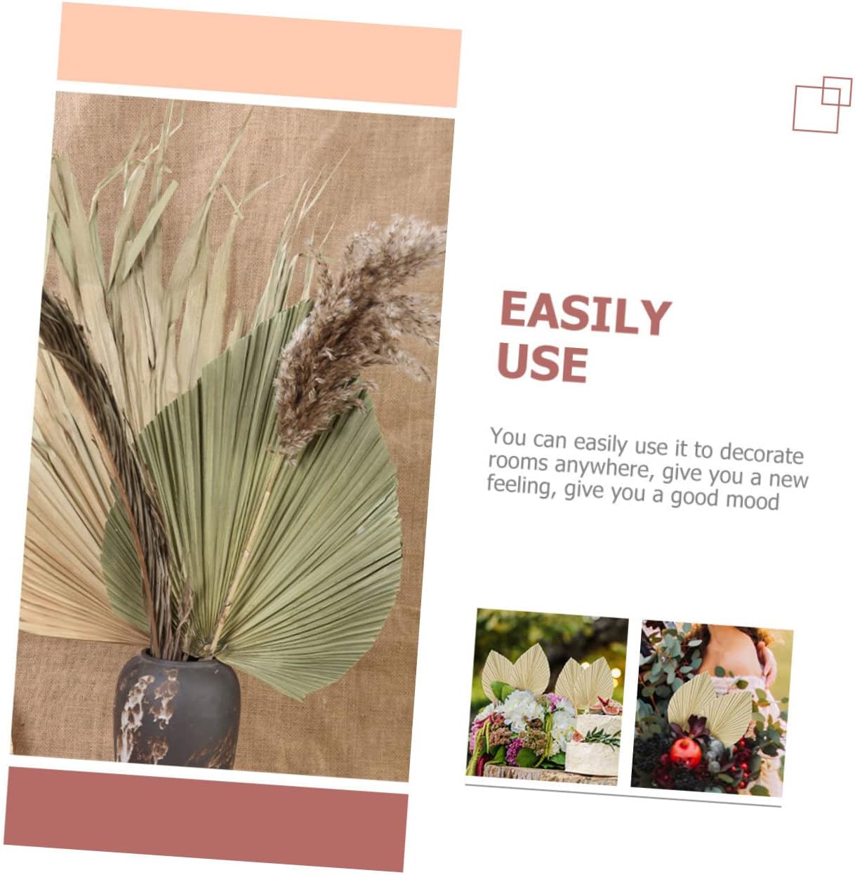 Unique Natural Leaf Adorn Dried Palm Leaf Decor Palm Sunday Decor Wall Hanging for Party