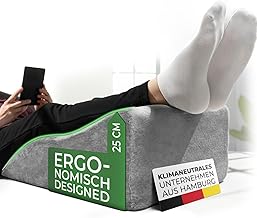 WELL B4 Ergonomic Vein Cushion for Leg Upright – Leg Raising Cushion, Leg Rest Wedge Cushion Support, Cushion for Legs & Knees, Ideal as Lymphatic Cushion and Vein Wedge