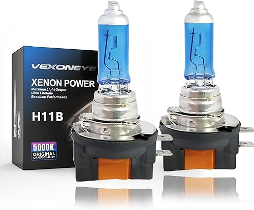 FulSoulComM H11B Bombilla halógena para faros delanteros H11B 12V 55W Blanco 5000K 61493 Luces de larga vida útil 2 unidades