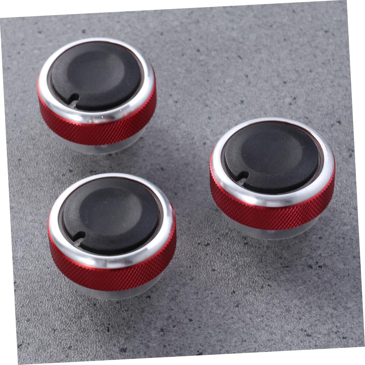 PRETYZOOM 3Pcs Air Conditioning Control Switch Knob Compatible with Focus Easy Installation Material Red Color