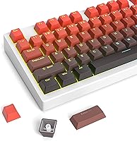 Vista 40 de Guffercty kred - Juego de 125 teclas de perfil XDA, PBT, retro, con cubierta de sublimación de tinte, diseño ANSI, para teclado mecánico Cherry Mx