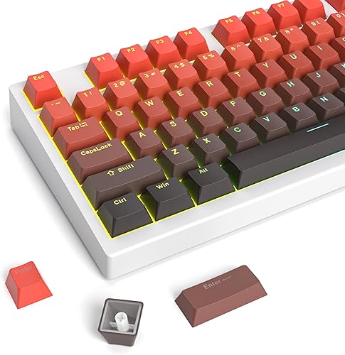 Miniatura 40 de Guffercty kred - Juego de 125 teclas de perfil XDA, PBT, retro, con cubierta de sublimación de tinte, diseño ANSI, para teclado mecánico Cherry Mx