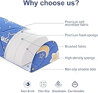 Vista 3 de Paquete de 1 protector de cama de espuma de alta calidad para niños pequeños, rieles de cama antideslizantes para niños pequeños para camas Twin