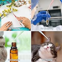 Vista 7 de Teenitor Pipetas de plástico de 0.1 fl oz, 25 pipetas de transferencia de plástico para aceites esenciales, pipetas de caída de 0.1 fl oz