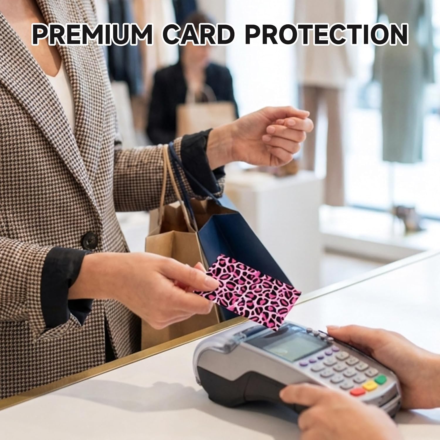 Credit Card Skin, 16 PCS Leopard Print Debit Card Skin Stickers, Removable Waterproof Credit Card Sticker with 8 Unique Designs, Card Sticker for Transportation Key Debit Bus Cards Cheetah ID Cover