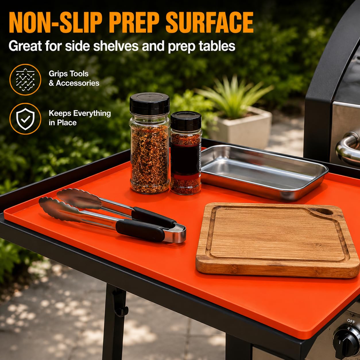 Alfombrilla Silicona Parrilla para Blackstone Rangetop Combo 2020-2026+ | Reutilizable Lavable | Accesorios Exterior | Protectora Plancha | Compatible con Horno, Parrilla de Gas y Carbón
