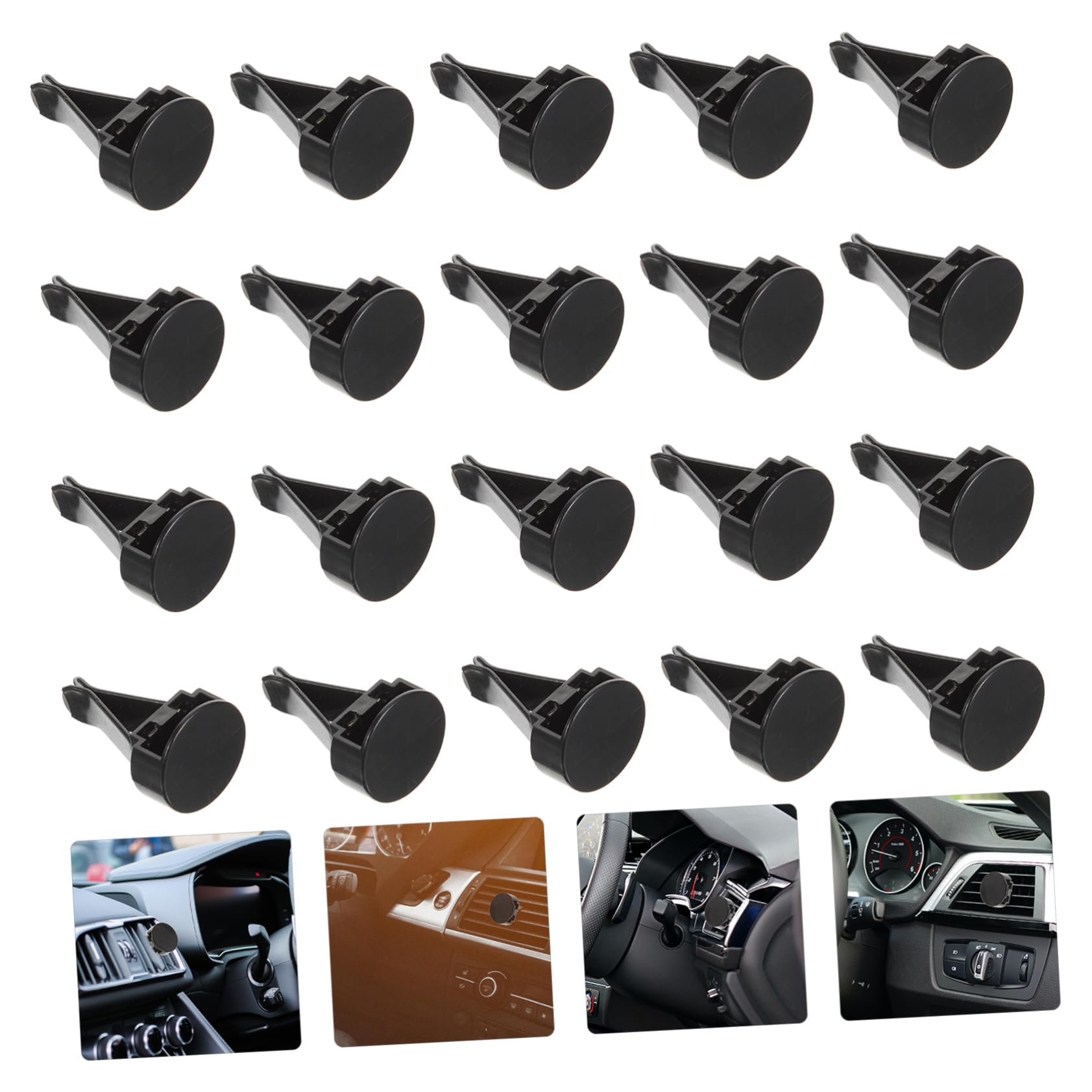 Luxshiny Clip Difusor de Aroma para Coche Fijación Firme y Diseño Simple, Accesorio de Plástico para Ventilación de Aire, Paquete de 100 Piezas para Aromaterapia Interior