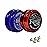 Yomega 2 Legendary Spinners The Original Yoyo with A Brain and Fireball Transaxle Yo-Yo for All Level String Trick Play + 5 Extra Strings (Fireball Red/Black-Brain Blue)