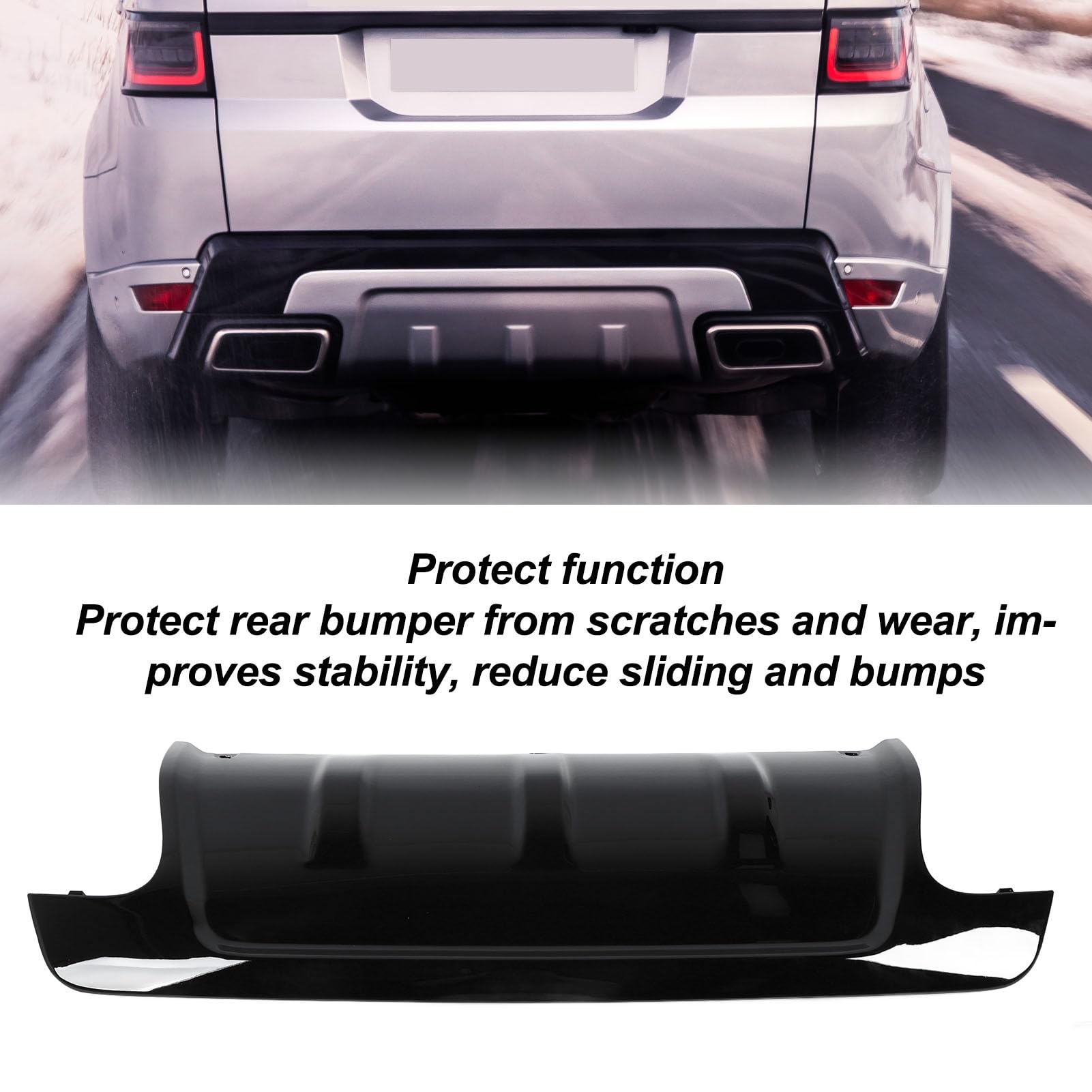 Copertura del Gancio di Traino del Paraurti Posteriore Nero Lucido Protezione Migliorata per Sport L494 Facelift 2018‑2022 LR105079 per gli Appassionati di Auto