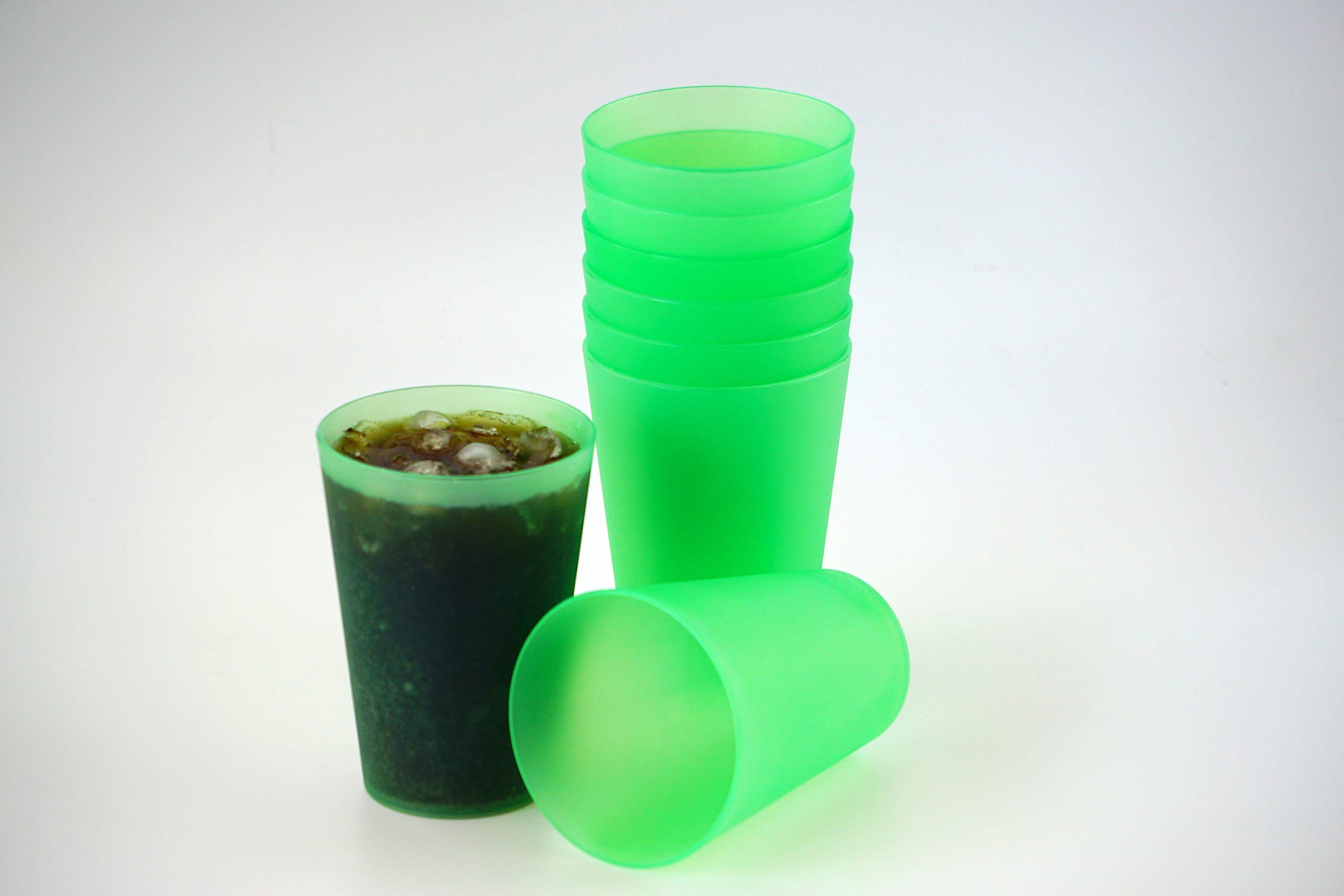 S&S-Shop 200 plastikowych kubków do picia 0,4 l – zielone – kubki wielokrotnego użytku / kubki imprezowe/kubki
