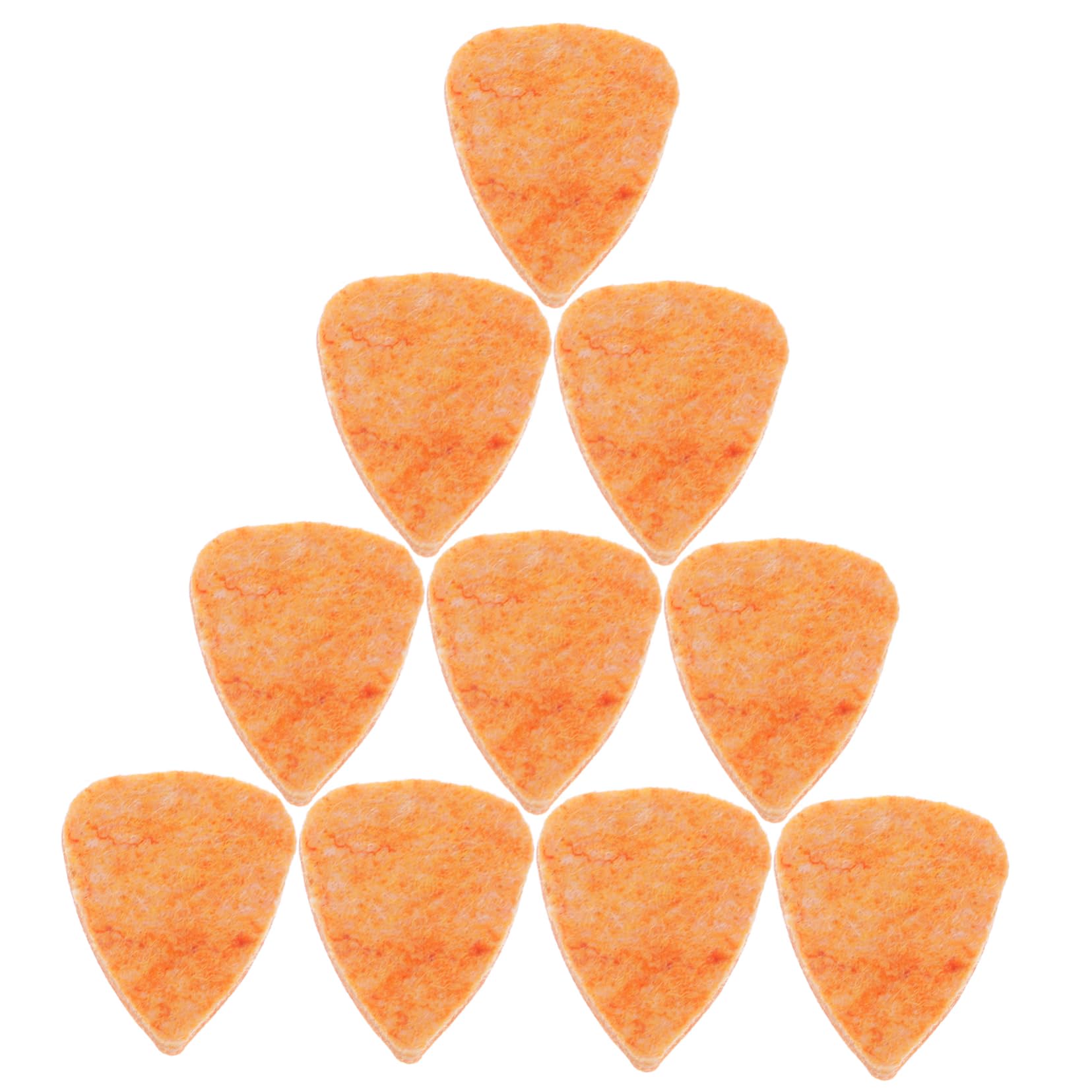 BESPORTBLE 10pcs Orange Felt Picks for Ukulele Plectrums Mellow Sound Non Slip Design Safe for Instruments for Low Play