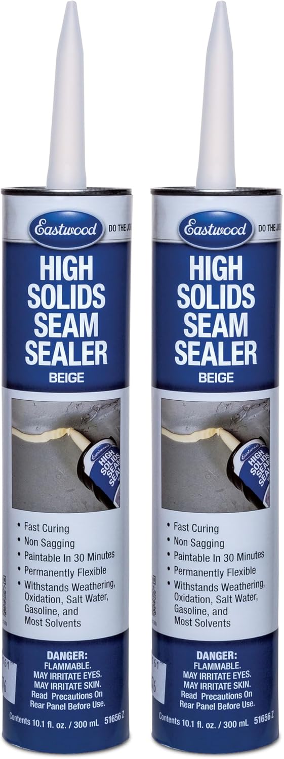 Eastwood Flexible Insulated Waterproof Black Seam Sealer Cartridge Floor Trunk Fender | 2 Pack