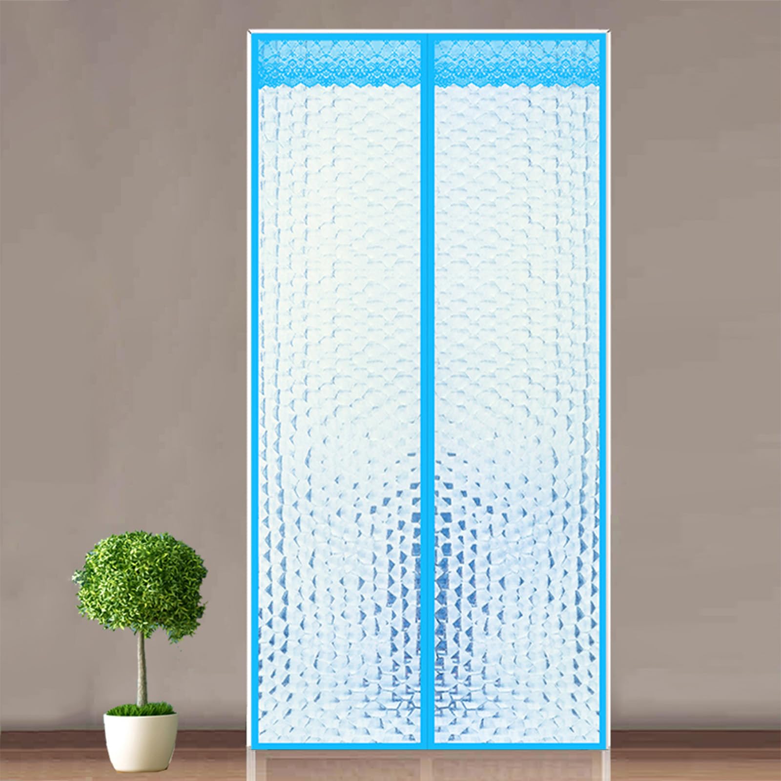 Magnet-Wärmeschutzvorhang Für Türen – Selbstschließend, Isolierend, Ohne Bohren, 160x220 Cm (Breite X Höhe)