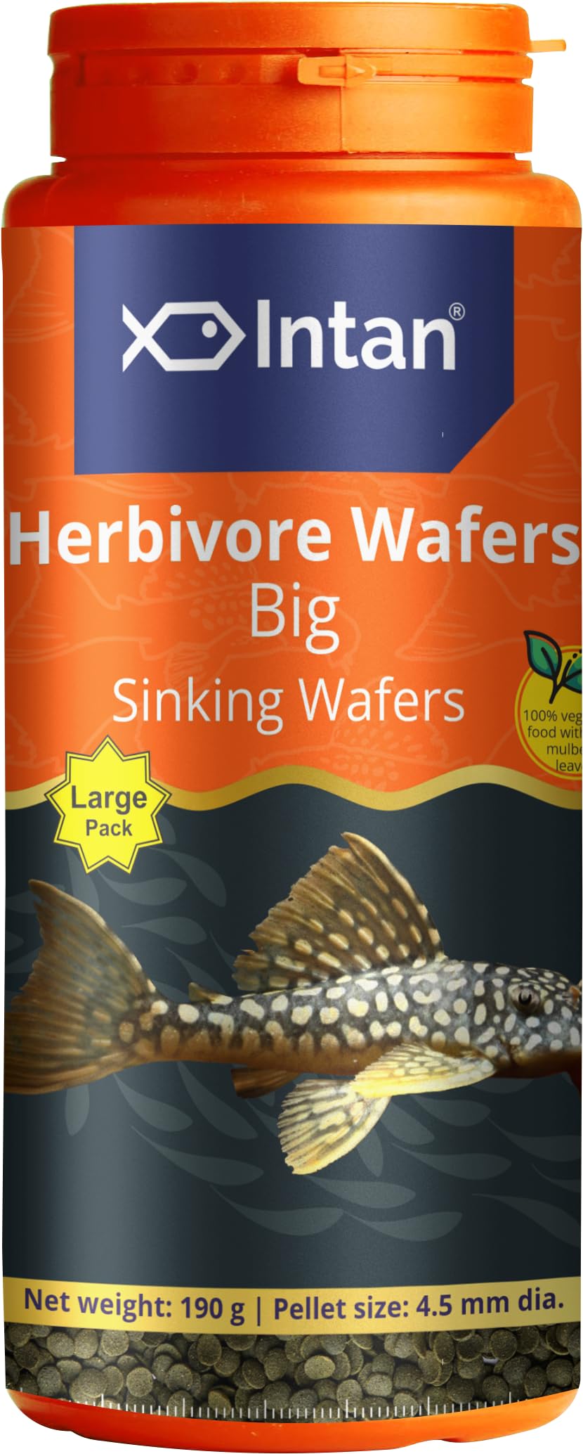 Aquatic Intan Herbivore Wafers Big Sinking Wafers| Daily Nutrition Fish Food for Health and Growth | Wafers for Herbivore Fish | Large Pack 190 Gram, 4.5 mm Dias (B0CSW6DN6L) Amazon Price History, Amazon Price Tracker
