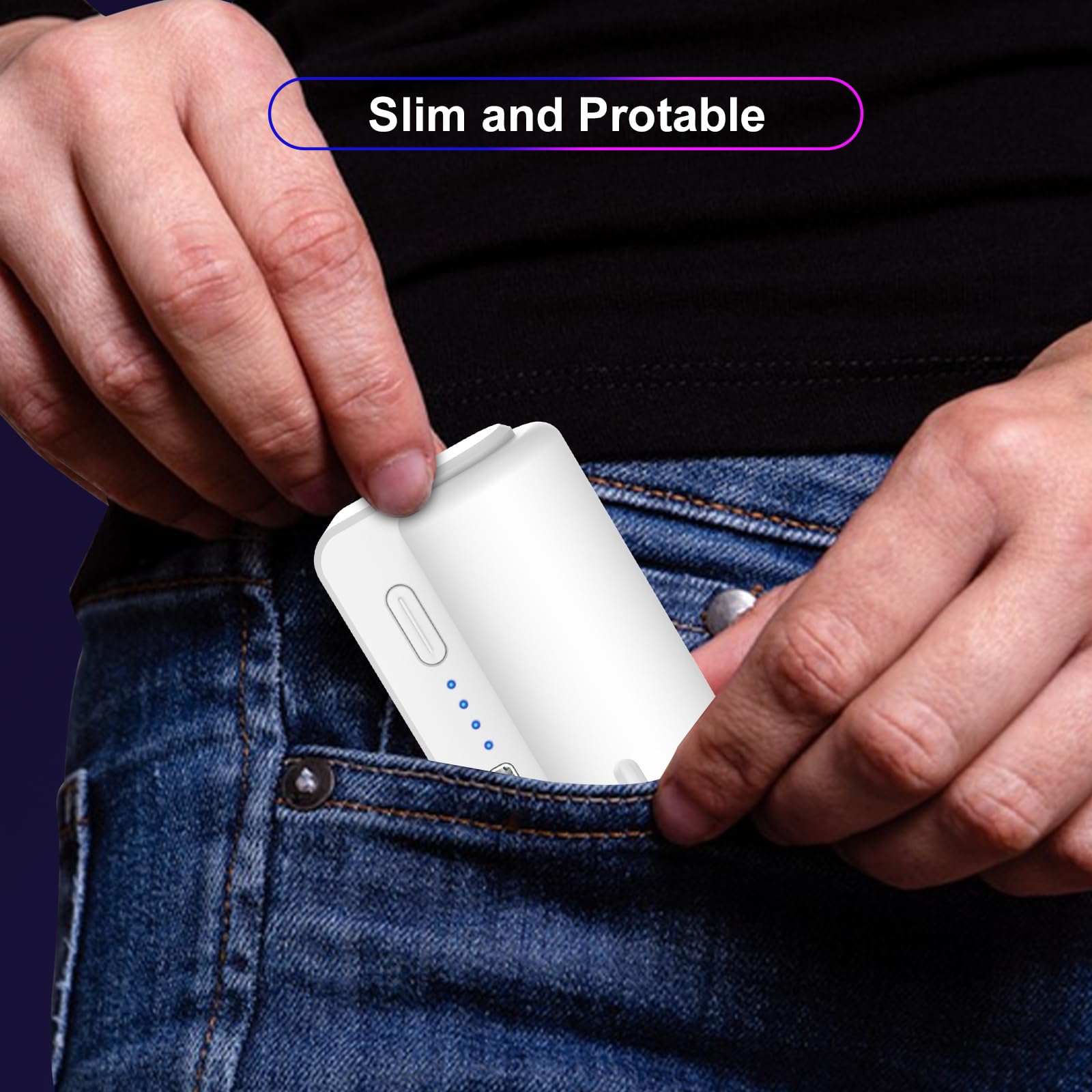 Batterie externe pour Meta Quest 2 5000 mAh pour Oculus Quest 2 - Chargeur VR léger avec autonomie de 2 à 4 heures