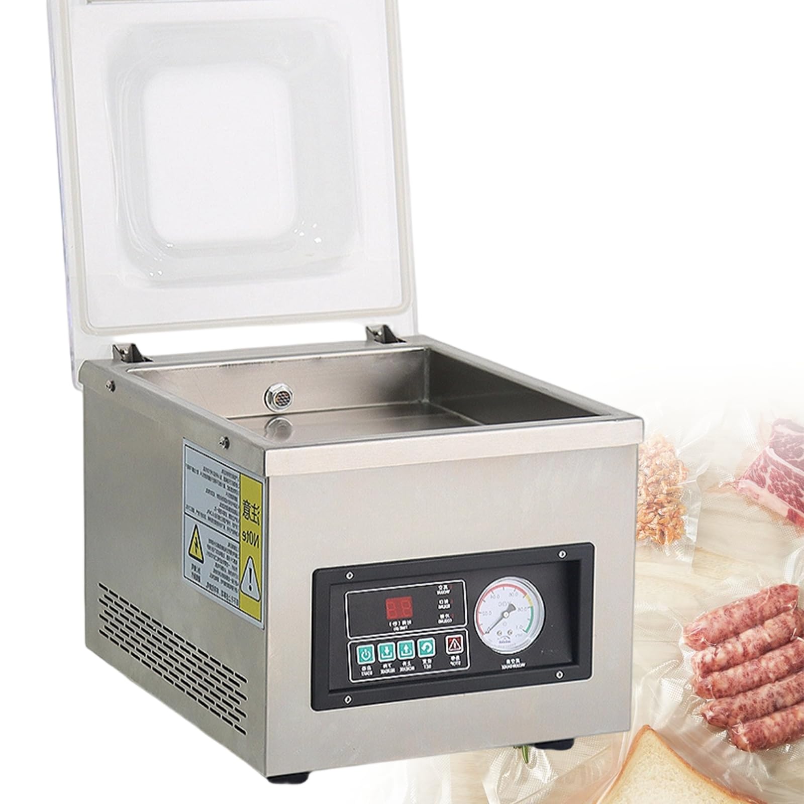 Macchina Sigillatrice Sigillatrice, Confezionatrice Sottovuoto Dimensioni Compatte 260mm in Cucina Domestica E per Uso Commerciale per Alimenti Umidi, Carni, Marinate DZ-260A5