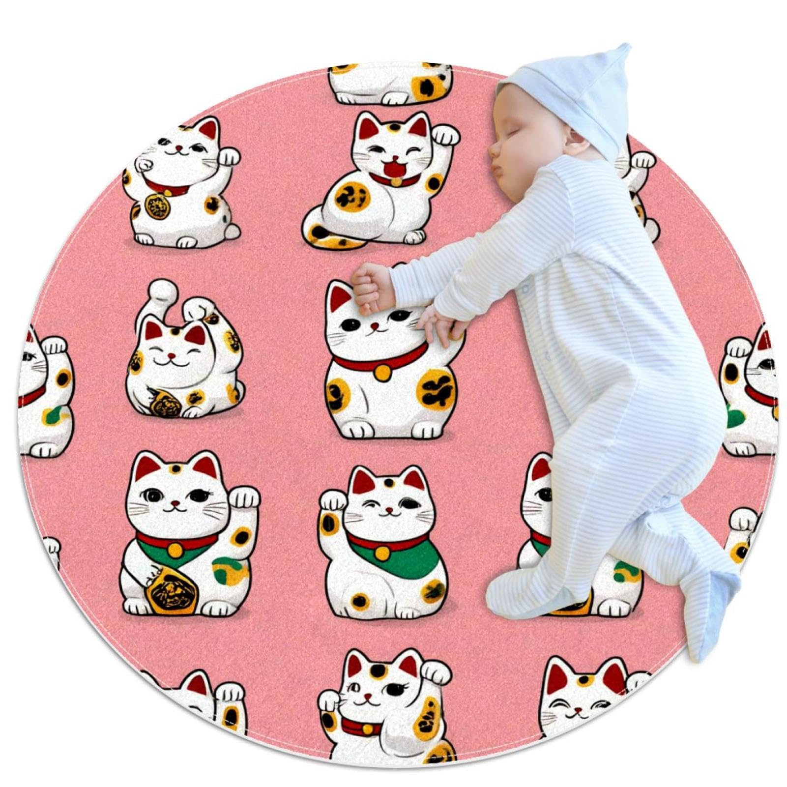 Tapis de salle de bain Maneki Neko le chat porte-bonheur de votre foyer