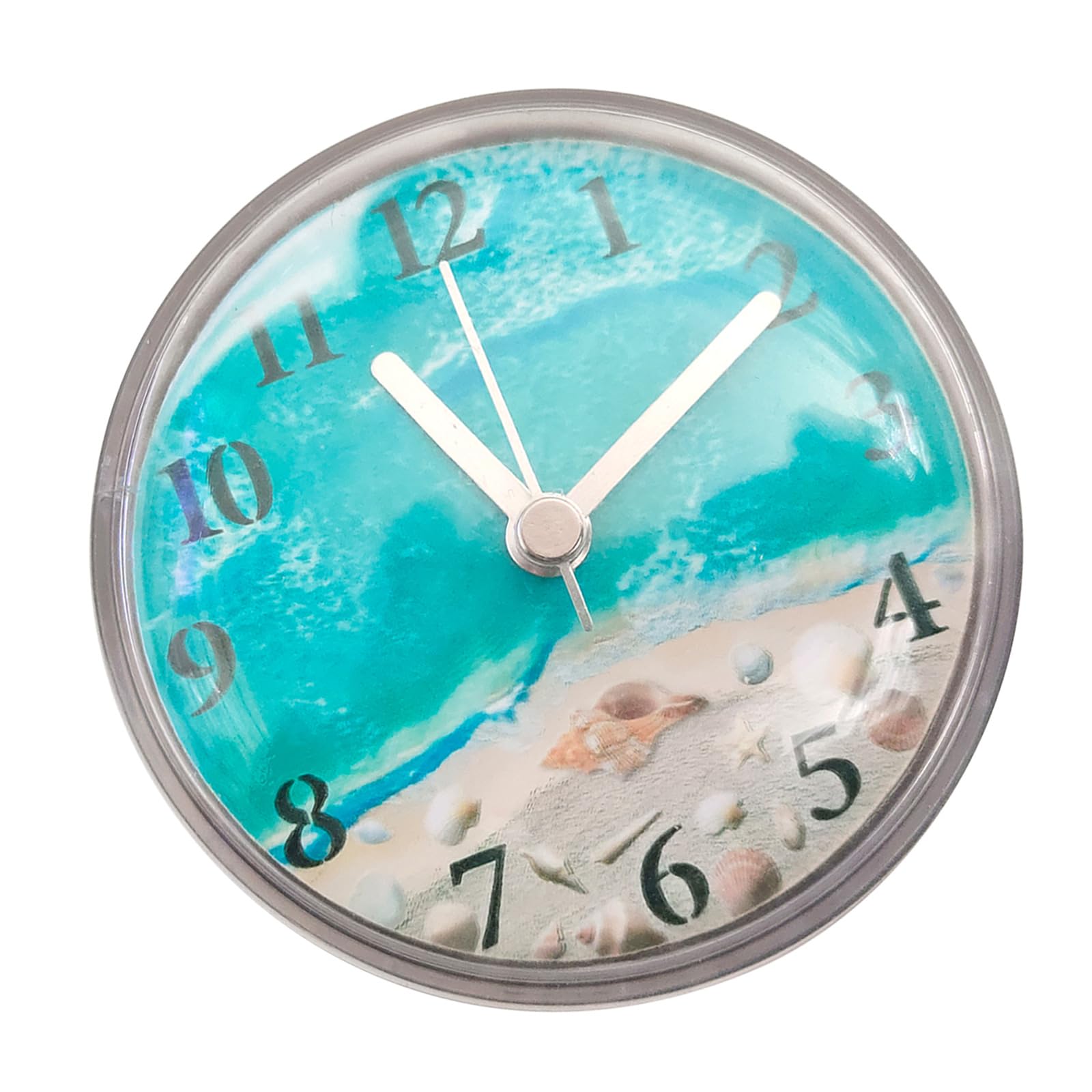 Tsophreniq Silents Waterproof Bathroom Clock, Shower Clock, Wall, Silents None Ticking Battery Operated, Suction Cup Wall Waterproof Bathroom Clocks Battery Operated