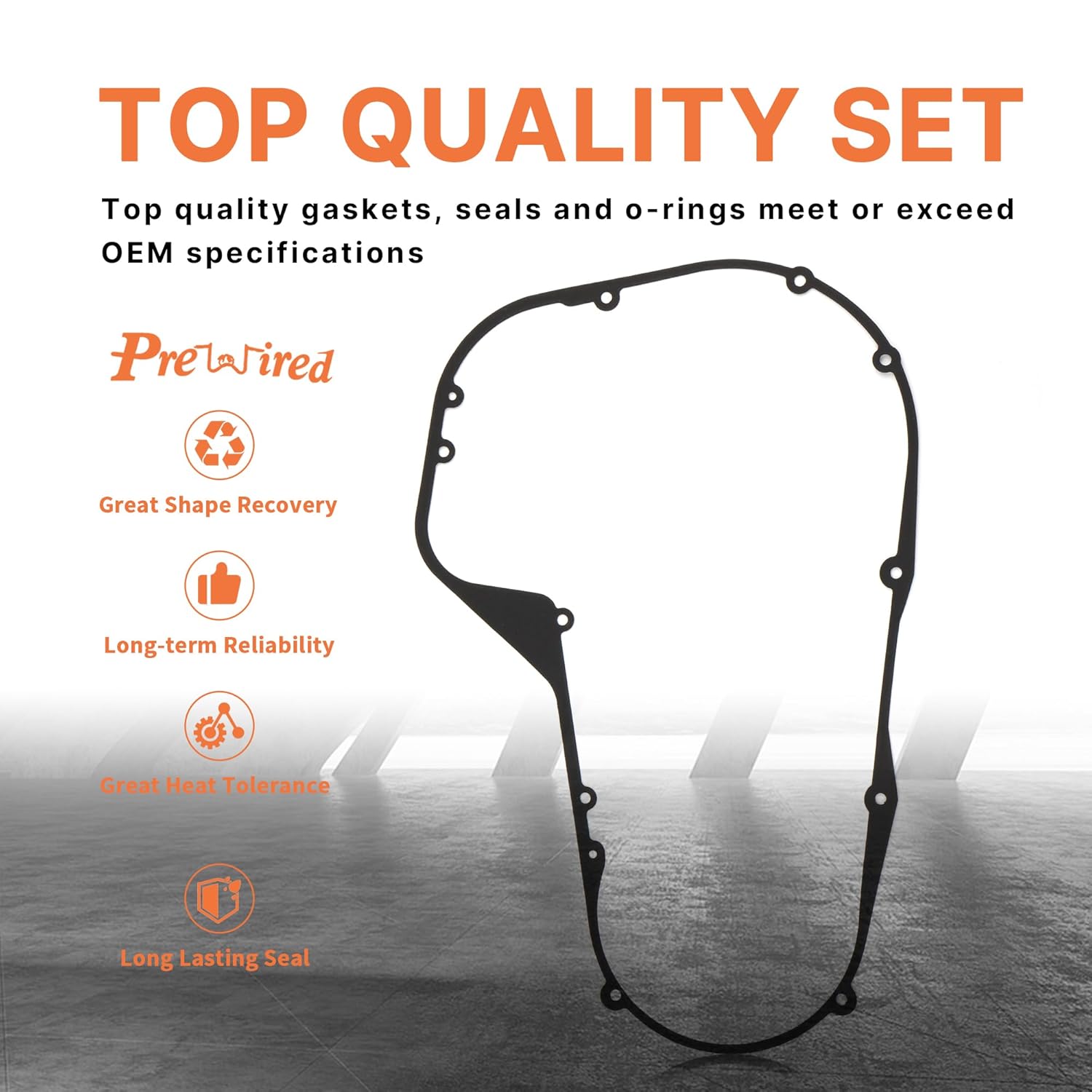 1999-2006 Twin Cam Touring Primary Cover Gasket Clutch Inspection Seal Set for Harley 1999-2006 Twin Cam Street Glide/Electra Glide FLHT/Road Glide FLTR/Road King FLHR Models, 4 PCS