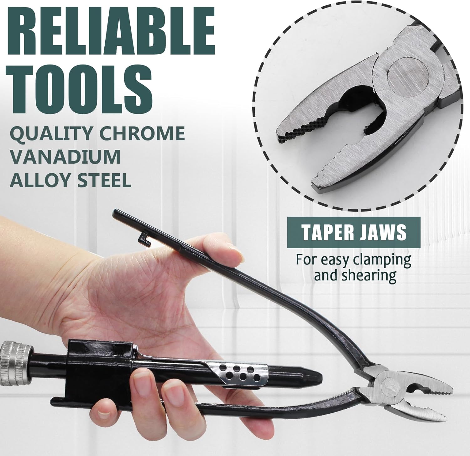 2 Pieces Safety Wire Pliers Set, 9 Inch & 6 Inch Chrome Vanadium Steel Safety Wire Twisting Tool for Aircraft, Machinery, Vehicles
