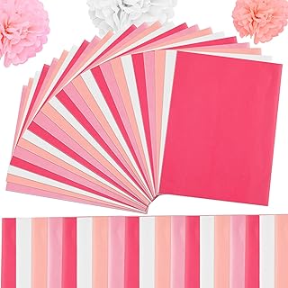 METBOU 薄葉紙 120枚 4色セット お花紙 ピンク フラワーぺーパー おはながみ 母の日 ラッピングペーパー 薄紙 包装紙 ペーパー フラワー 紙 誕生日 バレンタイン 結婚式 飾り 手芸用品 ピンク 35cm×50cm