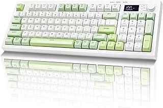 Bangsanth Wireless Keyboard, Quiet Keyboard for Work, Tri-Mode BT5.0/2.4GHz/USB-C, Creamy Keyboard with RGB Backlight, 94-...
