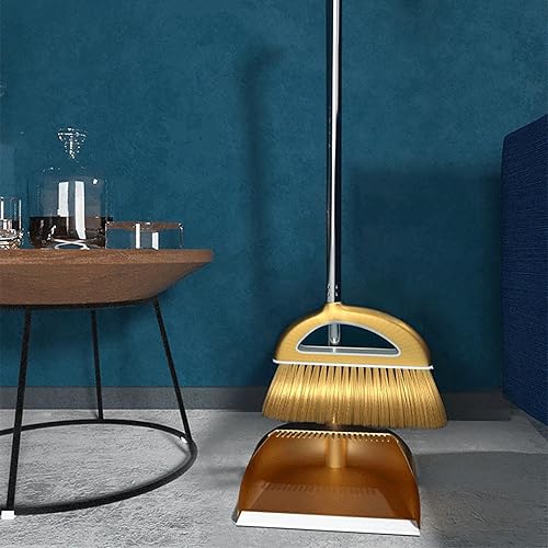 Miniatura 2 de Escoba de mango largo mejorada con recogedor de pie para cocina casera