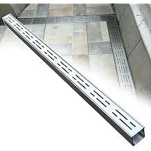 1.4 2 2.8 4 6 8 in Width Stainless Steel Floor Drain Trough, Underground Drainage System for Landscaping/Factories, Outdoor Gutter Drainage GrateW x H 6in x 1.6in
