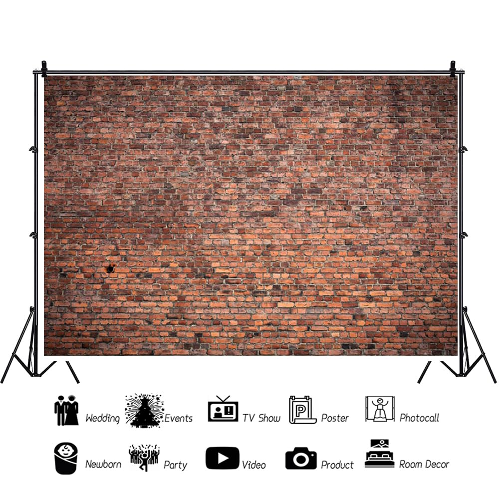 Fondale Fotografico In Vinile 3x2m, Sfondo Con Stampa Graffiti E Muro Di Mattoni Sporco Per Studi E Feste