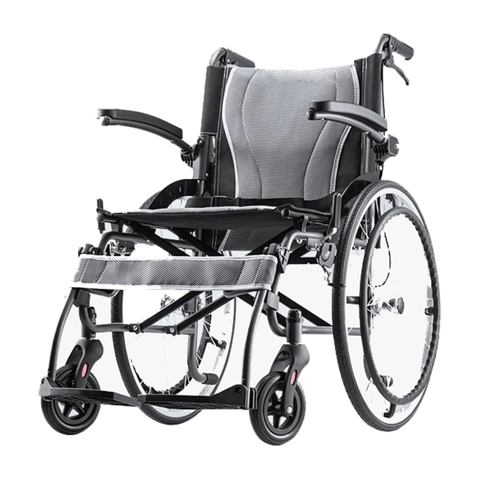 Wózek inwalidzki Vrijetijdsvervoerstoel Handmatig opklapbare aluminium rolstoelen Transportrolstoelen Oudere patiënten Mobiele zorgrolstoelen wygodne