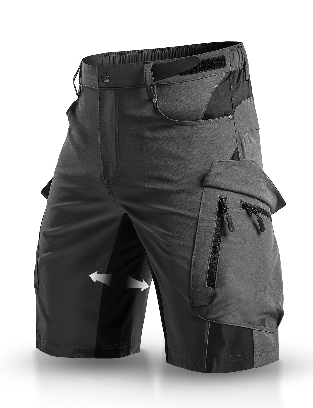 Wespornow Shorts Cargo Hommes 6 Poches Pantalons Travail VTT Stretch Randonnée Estivale